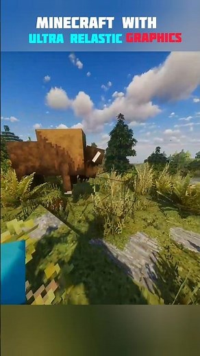 Minecraft with REAL LIFE graphics is INSANE #minecraft #shorts #viral