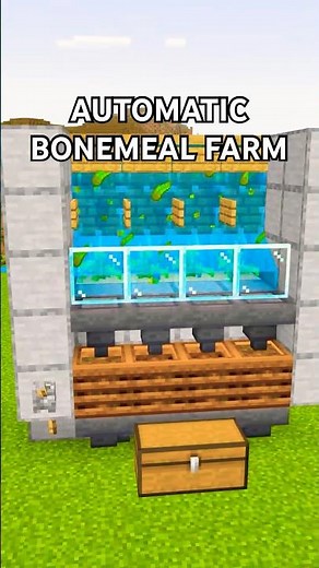 EASIEST AUTOMATIC BONEMEAL FARM v26.42 In Minecraft Bedrock!
