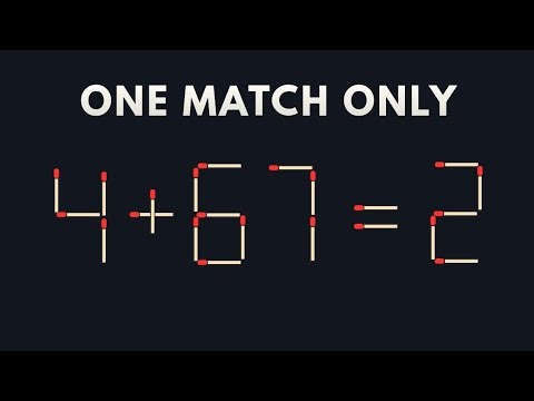 Move One Matchstick: 5 Matchstick Puzzles With Answers