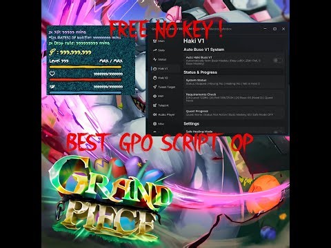 Roblox Grand Piece Online Script FREE NO KEY ! Auto Farm Leve, Auto Haki , ETC (2025 FREE NO KEY) !