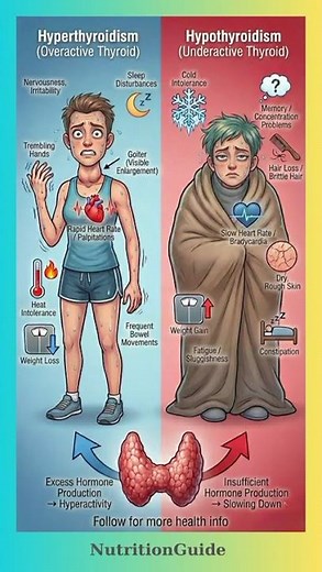 Thyroid Problems Explained – Hyperthyroidism vs Hypothyroidism!