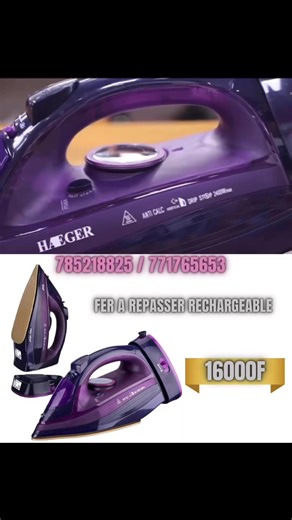 Le fer à repasser rechargeable sans fil est une solution moderne et pratique pour un repassage sans contrainte. Grâce à sa base de recharge, il offre une liberté de mouvement optimale, éliminant les désagréments liés aux cordons d'alimentation. | Boum market