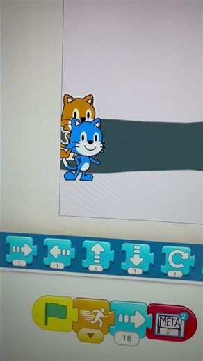Program with Scratch Jr, a cat race by changing the background and animating the characters.