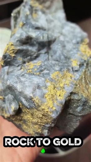 Discovery gold from rock, extraction gold from rock. #goldmining #mining