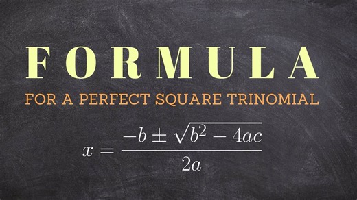 What is the formula for a perfect square trinomial and how does the discriminant fit in?