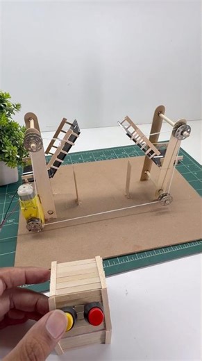 DIY Folding Bridge model #tech #scienceproject #dcmotor #diy #bridge