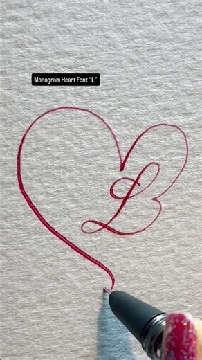 Monogram Heart Font “L”