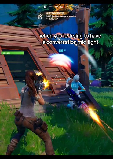 Mid-Fight Conversations in Fortnite Gameplay