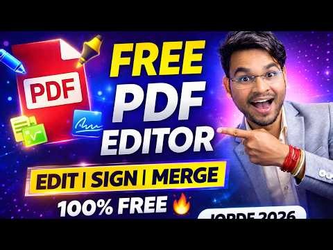 Best 100% Free PDF Editor 2026 | How to Edit Annotate Organise PDF | JOPDF Use Kaise Kare 2026