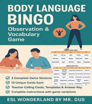 Body Language Bingo - Complete Review Game Set | Career Readiness