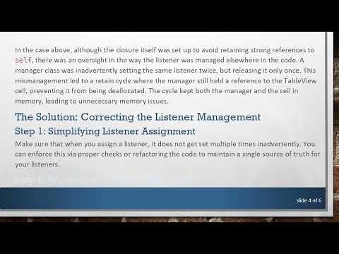 Understanding and Resolving Retain Cycle Issues in TableView Closures in iOS