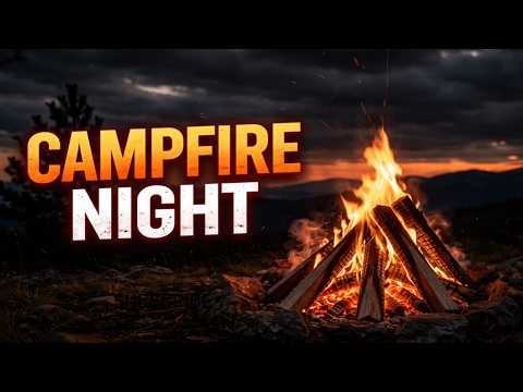 Campfire & Crickets at Night 🔥 Relaxing Fire Sounds for Sleep