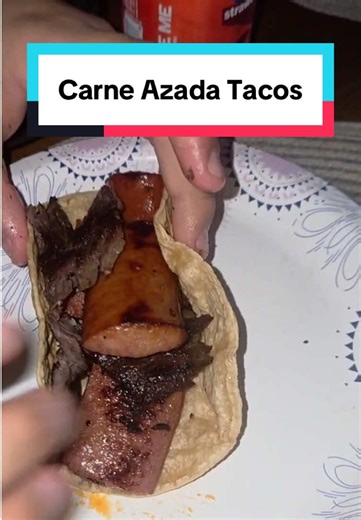 Trying Carne Azada with some Charro Beans that my Dad @LaPasionPorLaPesca made. #viral #foodreview #foodtruck #viralvideo #review