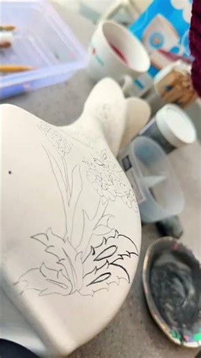 Drawing Outline Tile Art #tileart #drawing #tulutile #shorts #viralshorts