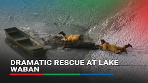 373K views · 4.5K reactions | Drone footage released by authorities in Wellesley, Massachusetts shows the rescue of a dog and its owner after they both fell through the ice on Lake Waban on Sunday, January 12, according to the Wellesley Police Department. Link to full story in the comments section. | ABS-CBN News | Facebook