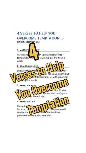 4 Verses to Help You Overcome Temptation | Living by Faith Verses | Christ Follower Life #ChristFollowerLife #LivingByFaith #OvercomeTemptation #BibleVerses #Faith | Christ Follower Life