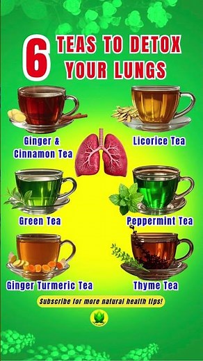 6 Teas to Detox Your Lungs Naturally #lunghealth #shortsfeed