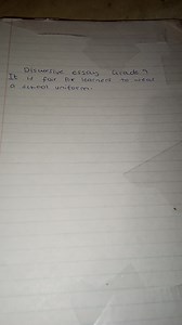 Discursive essay grade 9.Is it fair for learners to wear a sc... | Filo