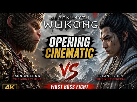 Black Myth Wukong Prologue Full Opening Cutscene + Epic Boss Battle