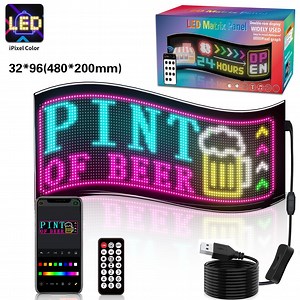 [Hot Item] LED Flexible Display Signage Panel Programmable USB 32 Double Row Pixel Advertising Screen Ojos Pantalla LED Panel