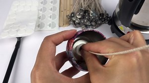 200 pcs 6" ECO Candle Wicks for Candle Making Coated with Natural Soy Wax, Low Smoke Cotton Threads Woven with Paper with 20 pcs Candles Wicks Stickers & Wicks Centering Device