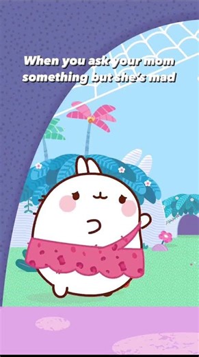 When You Ask Your Mom Something But She's Mad #cartoonforkids #shorts #molang