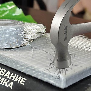 Reinforcement with fiberglass mesh in 3d printing