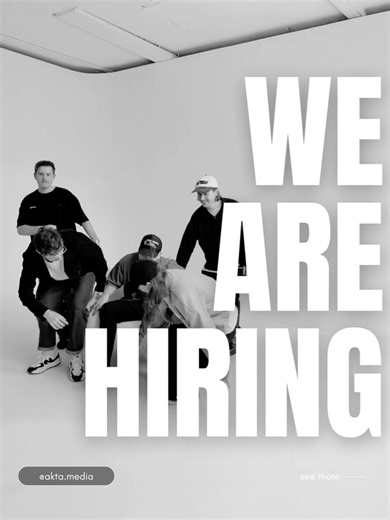 äkta on Instagram: "YES WE ARE! Looking for an experienced lead designer to join our creative team. We need someone who can lead projects from concept to completion, work directly with clients and mentor our design team. The role combines strategic thinking’s with hands on creativity. Ready to apply? Email us at careers@akta.media or DM for more info 📩"