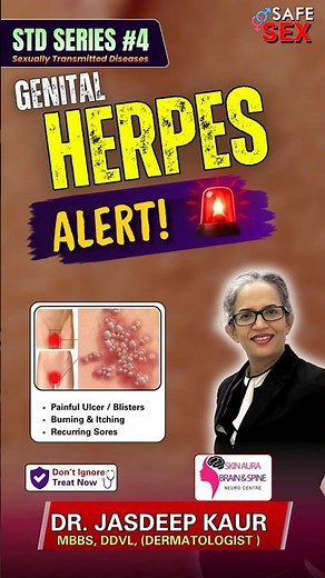 Painful Private Area Sores? Genital Herpes Explained | Dr. Jasdeep Kaur #shorts #sti #sexualhealth