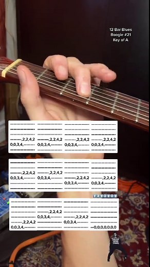 Learn 12 Bar Blues Boogie in Key of A on Guitar