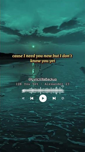 IDK you yet – Alexander 23 (Lyrics Video)