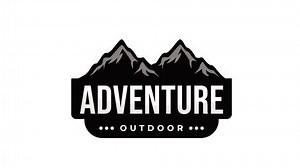 animated mountain on white screen background repeating motion