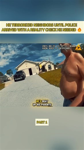 He Terrorized Neighbors Until Police Arrived With a Reality Check He Needed 🔥 #cops #bodycamcops #copsoftiktok #police #bodycam