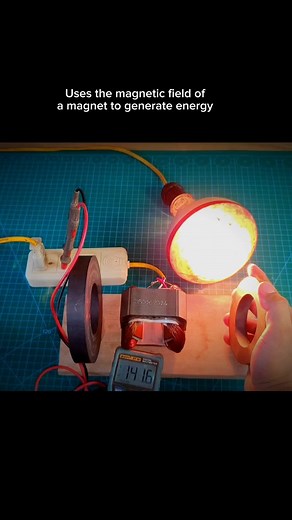 Really surprised by the power of magnets #thomasdiy #generator #magnet #energy #diy #foryourpage