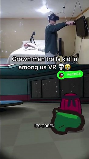 Scaring kid in among us VR 💀😭