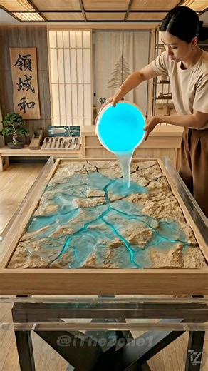 Cracked Stone + Resin Glow = Pure Magic ( Part 2 )🔥#shorts