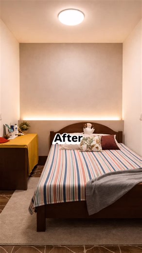 Prompt King | Wow## Redesign this small bedroom using only paint and lighting, keeping all furniture the same. Replace the green walls with warm... | Instagram