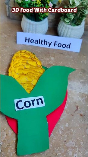 3D Healthy Food With Cardboard||Healthy Food Project|Easy to make|how to make|#shorts