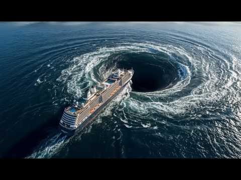 Giant Ocean Whirlpool vs Luxury Cruise Ship 🚢🌊 | Epic Disaster Simulation in 4K