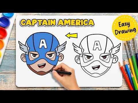 How to Draw Captain America | Easy Drawing for Kids