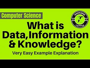 What is Data Information and Knowledge (Urdu/Hindi)