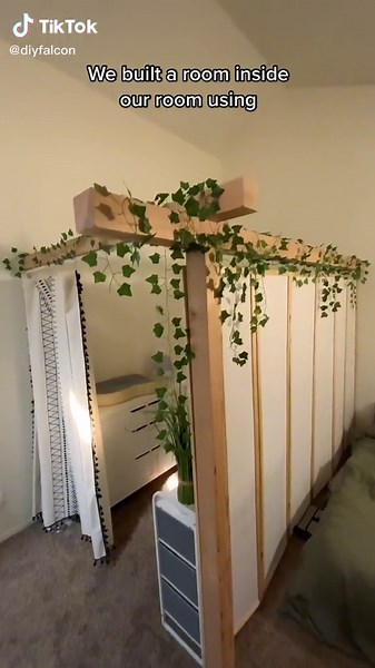 DIY Room within a Room: Baby Nursery with Ivy Curtain