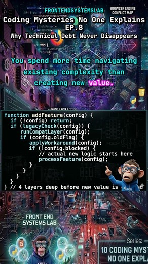 Why Technical Debt Never Disappears_Coding Mysteries EP.8 #coding #programming #webdevelopment #ai