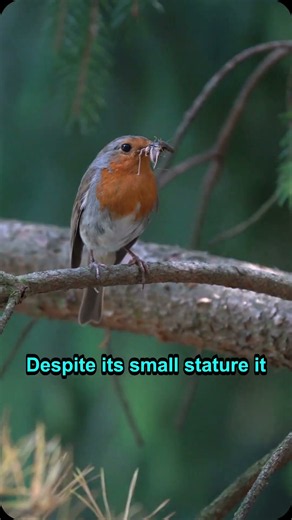 The Fearless Little Bird with the Bright Red Breast 🐦❤️ | European Robin Facts #shorts