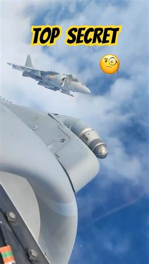 2 Sea Harriers Fly Tight Formation on a Top-Secret Mission High Above the Clouds #Aviation #Harrier