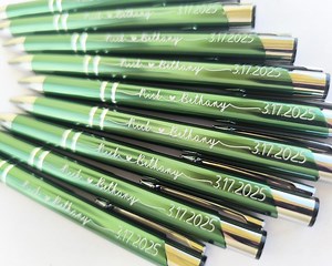 Bulk Personalized Green Ball Pen Engraving,gift Pen,wedding Gift,party Favors,baby Shower,anniversary Engraved Gifts - Etsy
