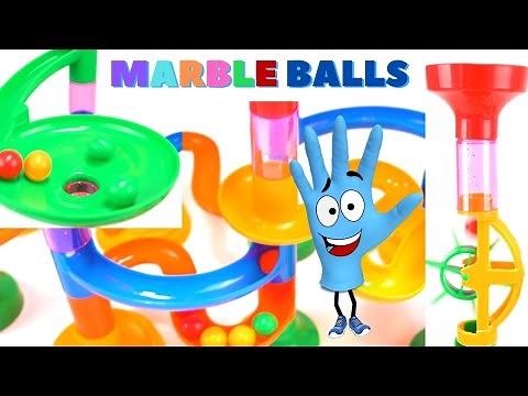 MARBLE for KIDs - How to build Marble Run Toy set and play Marble run game!
