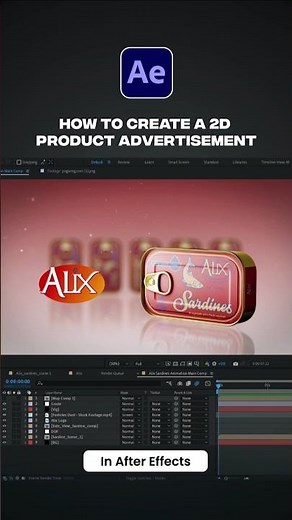 How to Create a 2D Product Advert in After Effects #aftereffects #animation #motiongraphics #shorts