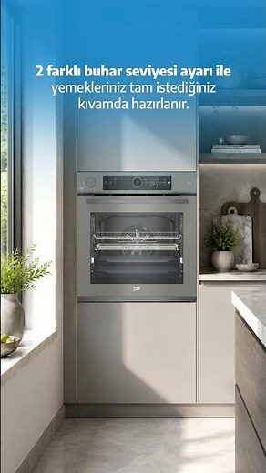 Tarifi siz hazırlayın, ideal pişirme ayarını Beko BFC 742 G FitFry Buhar Destekli Fırın düşünsün. 👌