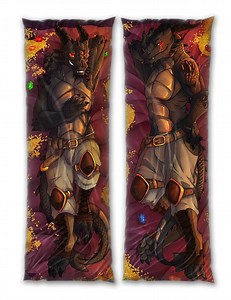 Furry Daki Xaryax - Art by Ram the Dragon - the Black Dragon - Art by Ram the Dragon - Dakimakura Furry Body Pillow Cover - Etsy
